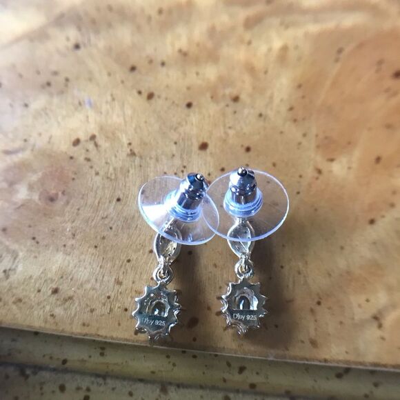 Natural Sava Sphene Sterling Silver 18k Yellow Gold Vermeil Earrings - Picture 5 of 6